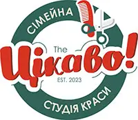 Логотип дитячої перукарні theЦікаво