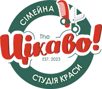 Логотип дитячої перукарні theЦікаво